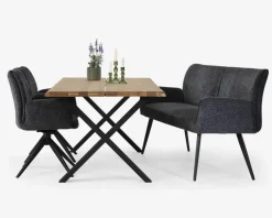 3 pers. spisebænk i grå