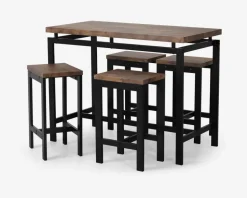 Barsæt bord + 4 barskamler