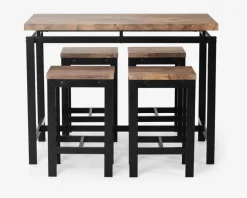 Barsæt bord + 4 barskamler