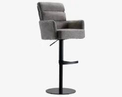 Barstol med armlæn i grå