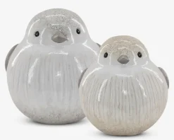 Bertha keramik fugl hvid H.24 cm