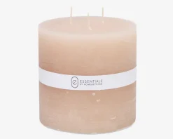 Bloklys beige 14x14 cm