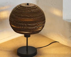 Bordlampe Ball genanvendt pap H.38,5 cm