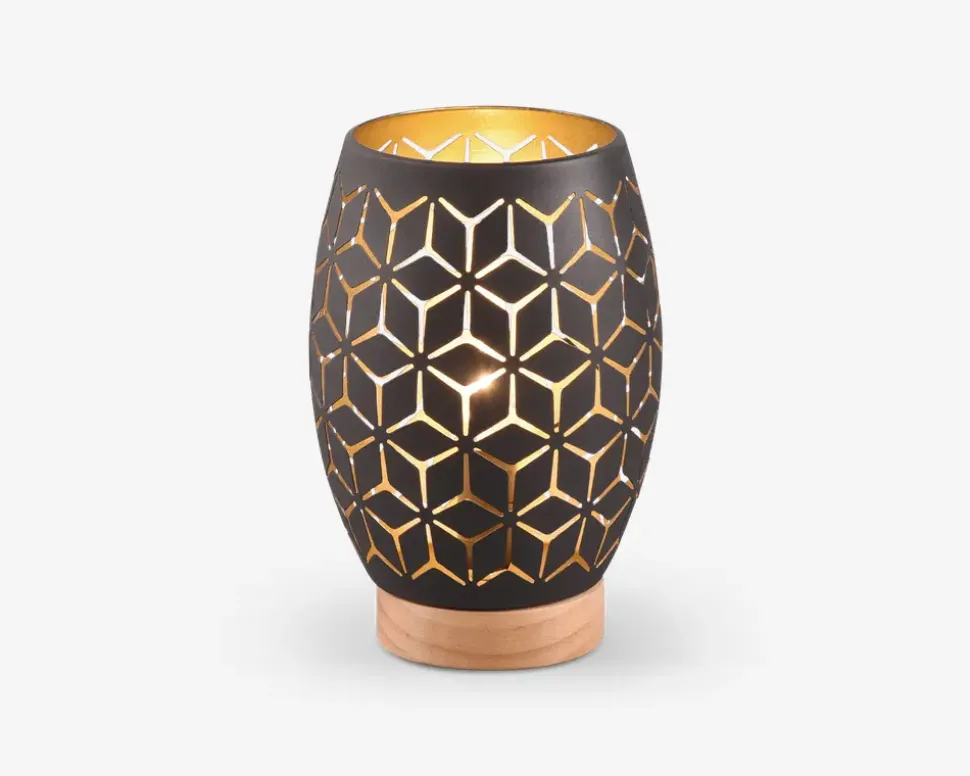 Bordlampe Bidar Sort H.21,5 cm