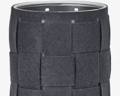 Bordlampe filt vævet grå H.26 cm