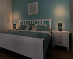 Bordlampe filt vævet grå H.26 cm