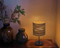 Bordlampe genanvendt pap H.38,5 cm