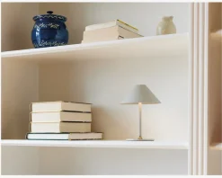 Bordlampe Hygge grå H. 25 cm