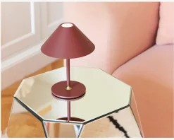 Bordlampe Hygge rødbrun H. 25 cm