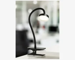 Bordlampe Med Klemme Tulip Sort H.30,5 cm