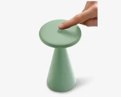 Bordlampe Nyhavn støvet grøn H.21,5 cm