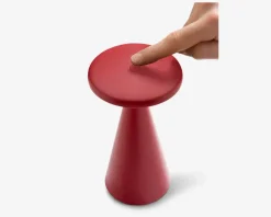 Bordlampe Nyhavn vinrød H.21,5 cm