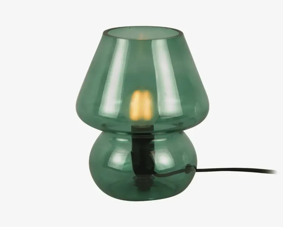 Bordlampe Vintage Grøn H.18 cm