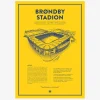 Brøndby stadion 50x70 cm