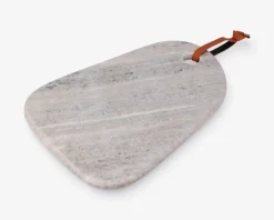 Bræt marmor grå m. rem 30 cm