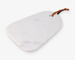 Bræt marmor hvid m. rem 30 cm