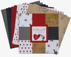 Designpapir 12 ark assorteret