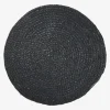 Dækkeserviet Jut Sort Ø.38 cm