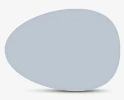 Dækkeserviet oval lys blå pu 42x33 cm