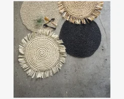 Dækkeserviet papir sort Ø.42 cm