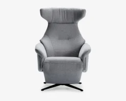 DREJESTOL M/SKAM GRÅ STOF/SORT