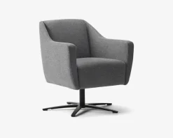 Drejestol Rate stof grå
