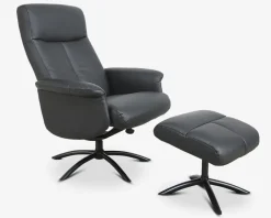 Drejestol Sit-Well 1 Sort Læder