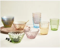 Farvede Skåle Mosaic 4pk Ø.12cm