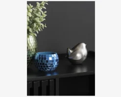 Figur fugl grå H.9,6 cm