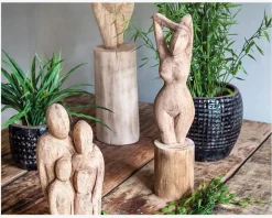 Figur Ida dame træ H.40 cm