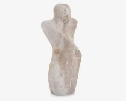 Figur male abstrakt brun H.23 cm