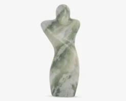 Figur male abstrakt grøn H.23 cm