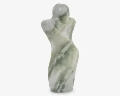 Figur male abstrakt grøn H.23 cm
