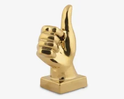 Figur okay guldfarvet H.20,8 cm