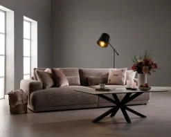 Flyder sofa med bredriflet fløjl