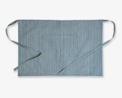 Forklæde med lomme blå/hvid 58x85 cm