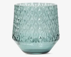 Fyrfadsstage blå Ø.8 x H. 8 cm