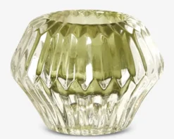 Fyrfadsstage grøn Ø.9 x H.7 cm