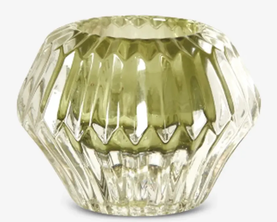 Fyrfadsstage grøn Ø.9 x H.7 cm