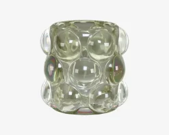 Fyrfadsstage Grøn H.9 x Ø.9 cm