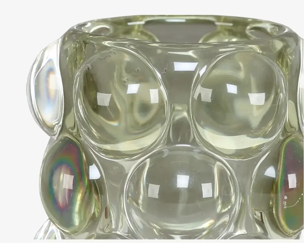 Fyrfadsstage Grøn H.9 x Ø.9 cm