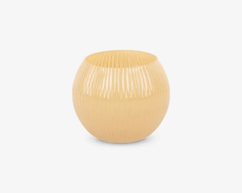 Fyrfadsstage votive ribbed small glas Ø.9 cm