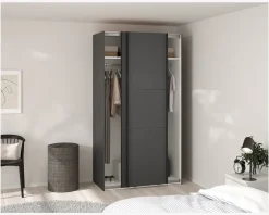 Garderobeskab Case grå B. 119 x H. 221 cm