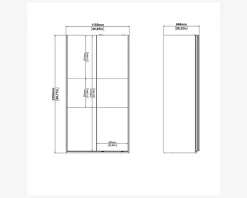 Garderobeskab Case grå B. 119 x H. 221 cm