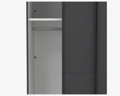 Garderobeskab Case grå B. 119 x H. 221 cm