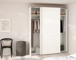 Garderobeskab Case hvid B. 179 x H. 221 cm