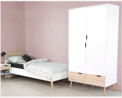 Garderobeskab Delta m. 2 låger og 3 skuffer