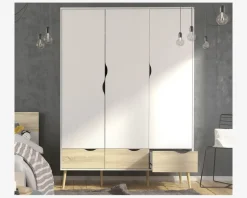 Garderobeskab Delta m. 3 låger og 3 skuffer