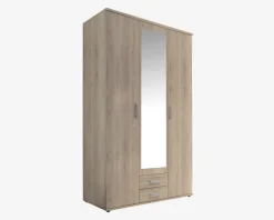 Garderobeskab m. 3 låger og 2 skuffer