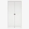 Garderobeskab Madrid hvid med 2 låger
